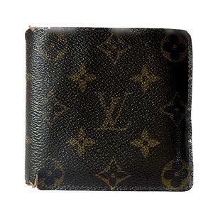Vintage Louis Vuitton Monogram Canvas Bifold Wallet w/ Snap Pocket Coin Pouch